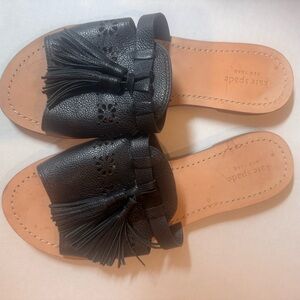 Kate Spade Black Tassel Sandals